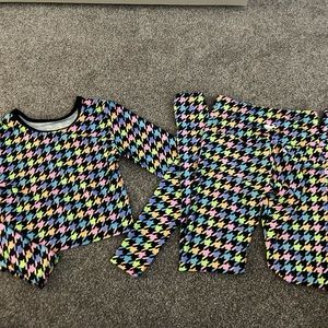 Goldsheep houndstooth leggings and crop top XS